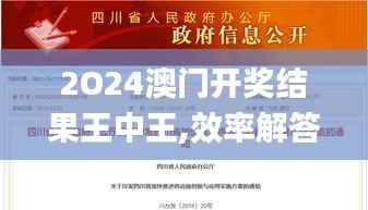 2O24澳门开奖结果王中王,效率解答解释落实_VR3.271