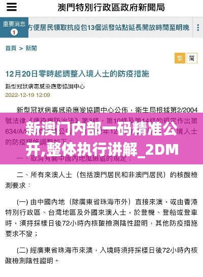 新澳门内部一码精准公开,整体执行讲解_2DM9.242