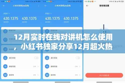 小红书独家分享，12月实时在线对讲机使用指南，轻松上手无障碍沟通！